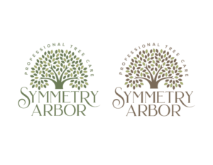 Symmetry Arbor (with and without subtext- Professional Tree Care) | Logo Design by meandyou