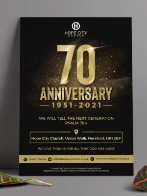 Hope City Church 70th Anniversary  | Flyer Design by SAI DESIGNS