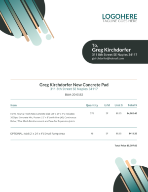 Design for a Service-Based Estimate  | Diseño de Membrete por Aryodesigns