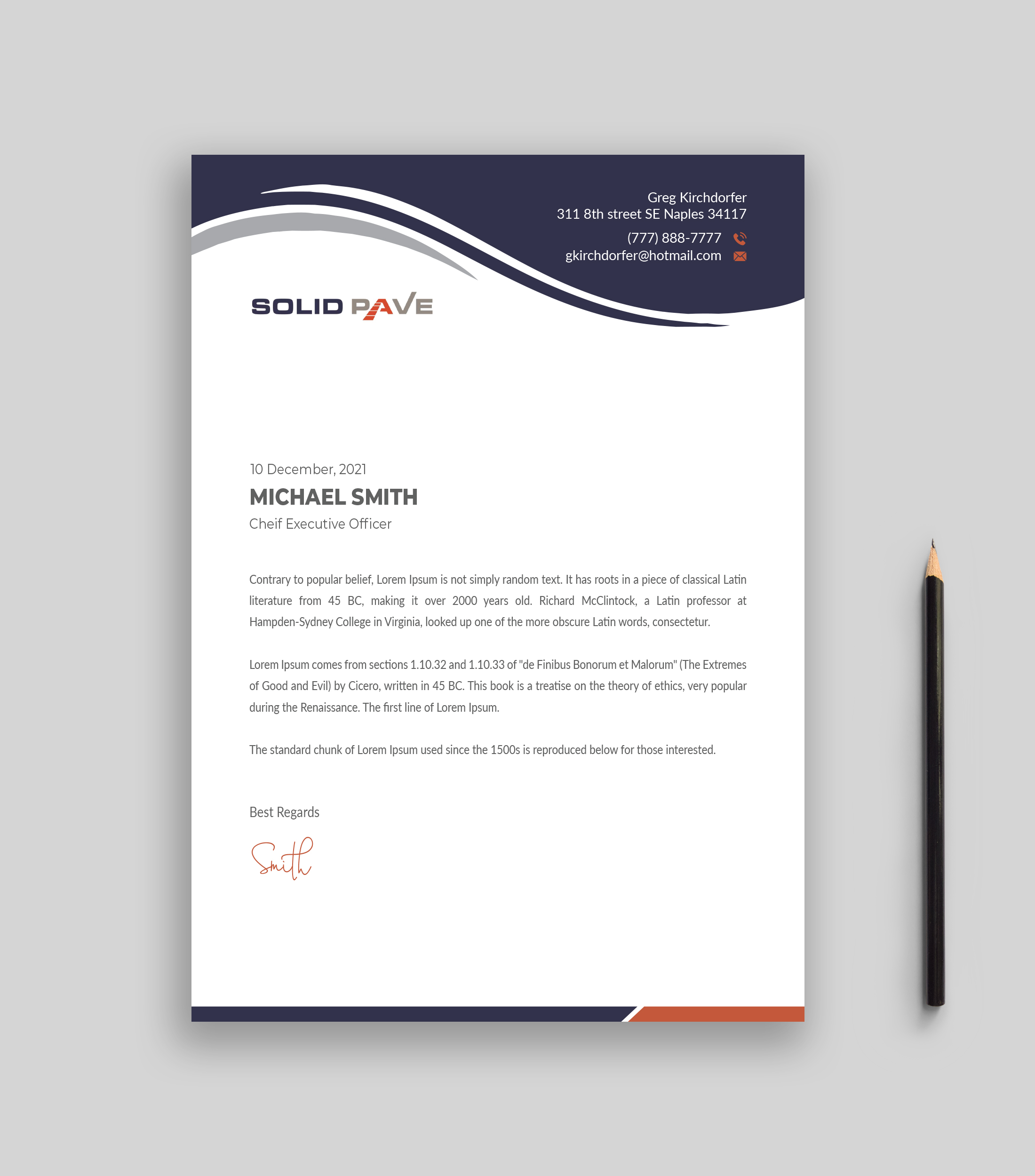 Letterhead Design by Musa. A for this project | Design #26081935
