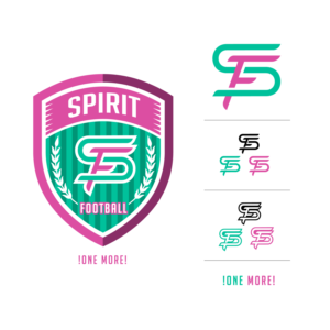 SPIRIT FOOTBALL (main text) + motto ONE MORE! | Logo-Design von El Yisk 2