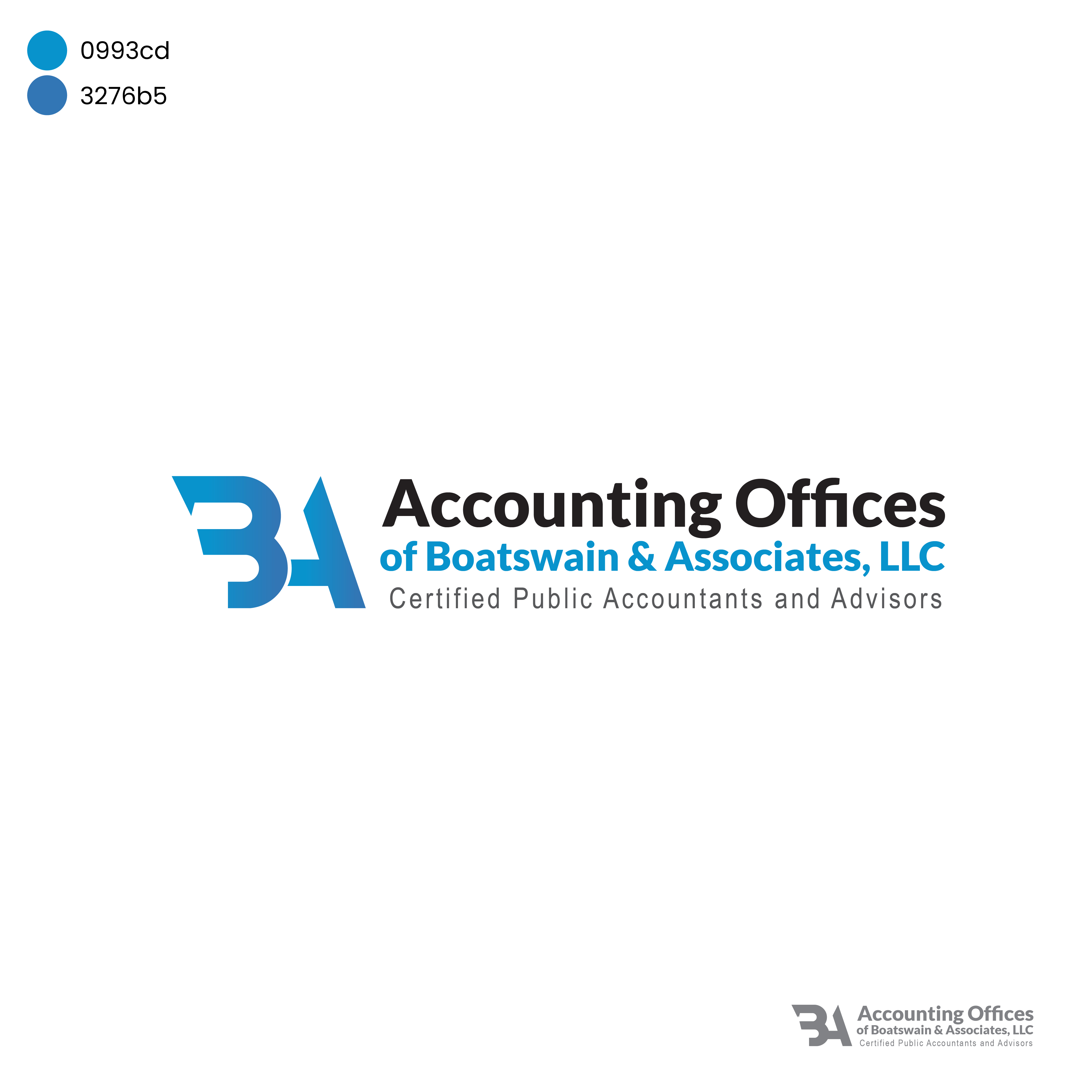 Logo Design by Gexton for Accounting Offices of Boatswain & Associates, LLC | Design #26104562
