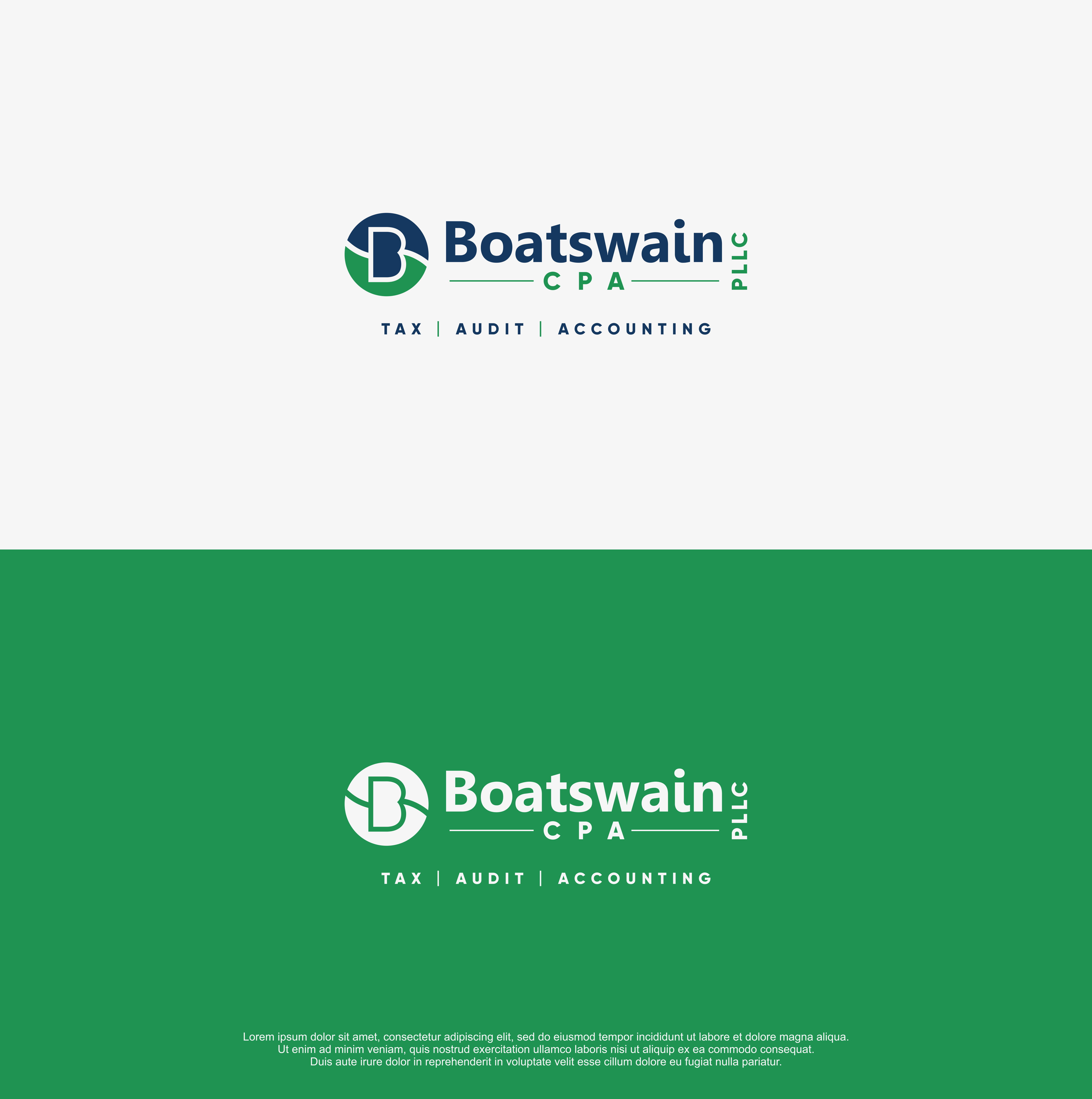 Logo Design by R!CKY for Accounting Offices of Boatswain & Associates, LLC | Design #26530387