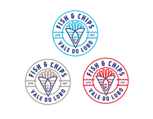 Text should be the same as in the existing attached logo (Fish & Chips Vale do Lobo) | Logo Design by meandyou