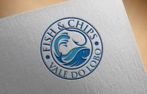 Text should be the same as in the existing attached logo (Fish & Chips Vale do Lobo) | Logo Design by chari 2