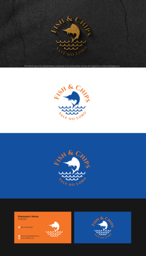 Text should be the same as in the existing attached logo (Fish & Chips Vale do Lobo) | Logo Design by lnb...