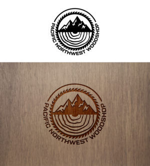 Pacific NW Woodshop or Pacific Northwest Woodshop | Logo Design by AFD