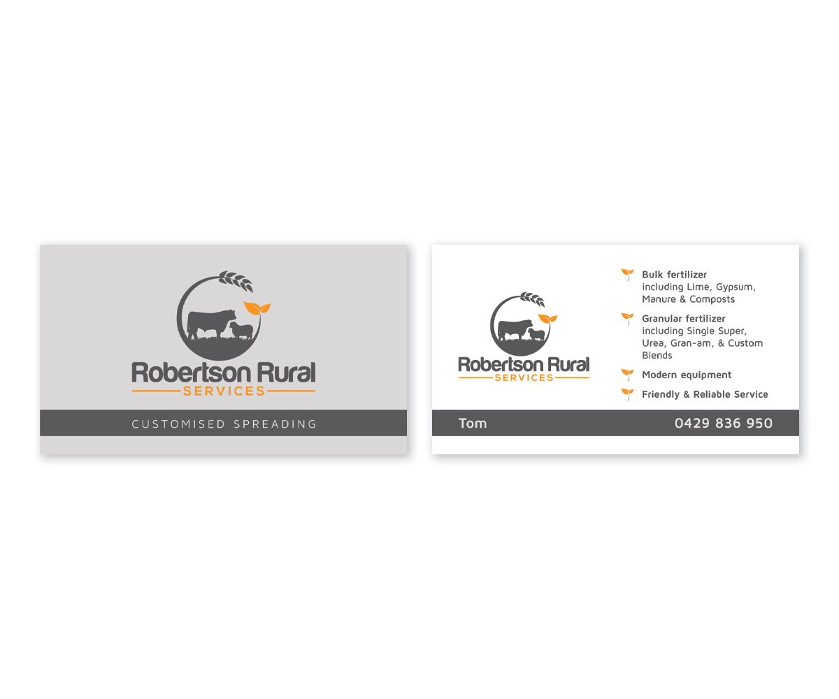 Business Card Design by Emmi for Robertson Rural Services | Design #26088273