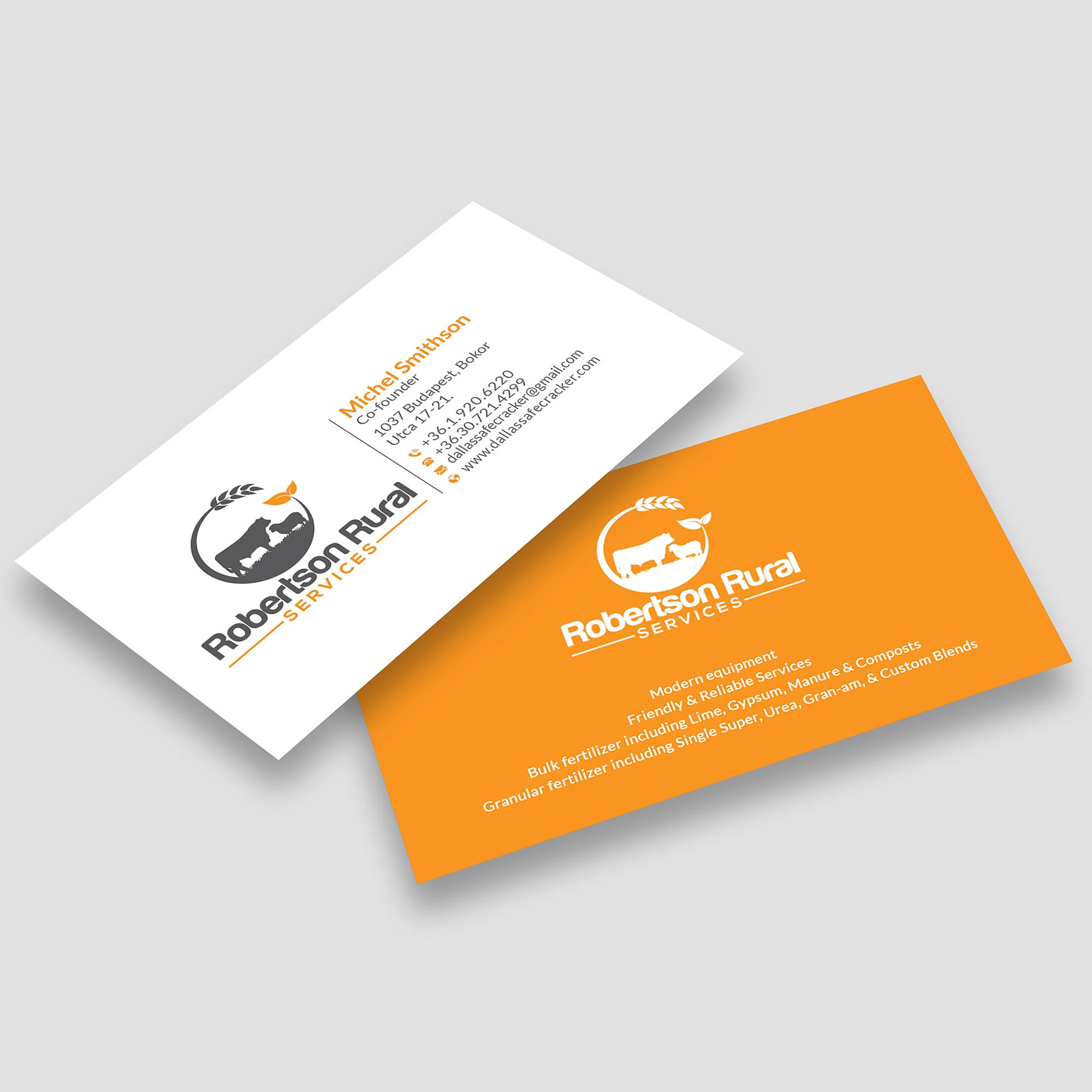 Business Card Design by MD SHORIF UDDIN for Robertson Rural Services | Design #26088596
