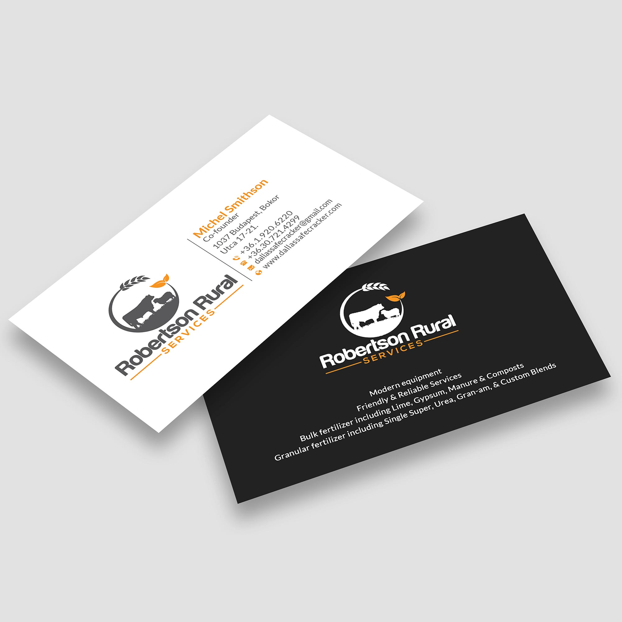 Diseño de Tarjeta de Presentación por MD SHORIF UDDIN para Robertson Rural Services | Diseño #26088598