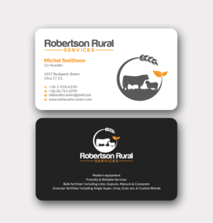 Business Card Design by MD SHORIF UDDIN for Robertson Rural Services | Design: #26088601