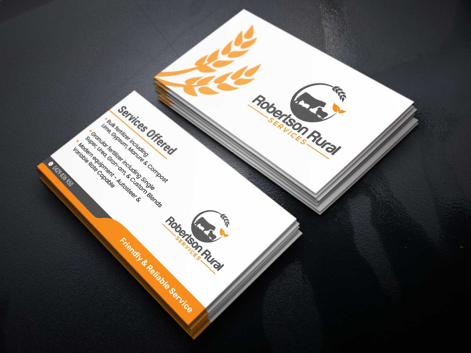 Business Card Design by Gexton for Robertson Rural Services | Design #26120943