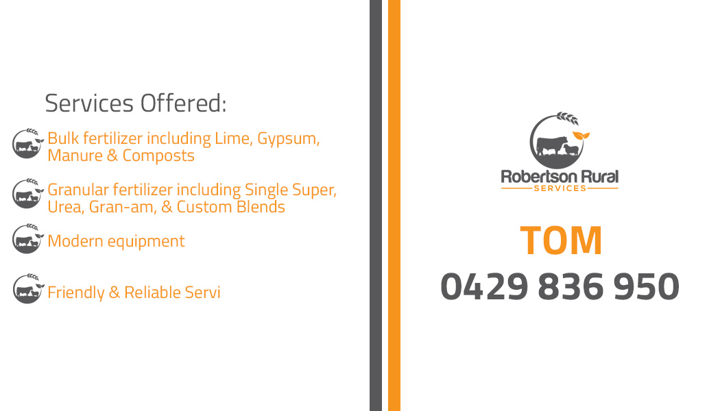 Business Card Design by Murry for Robertson Rural Services | Design #26091047