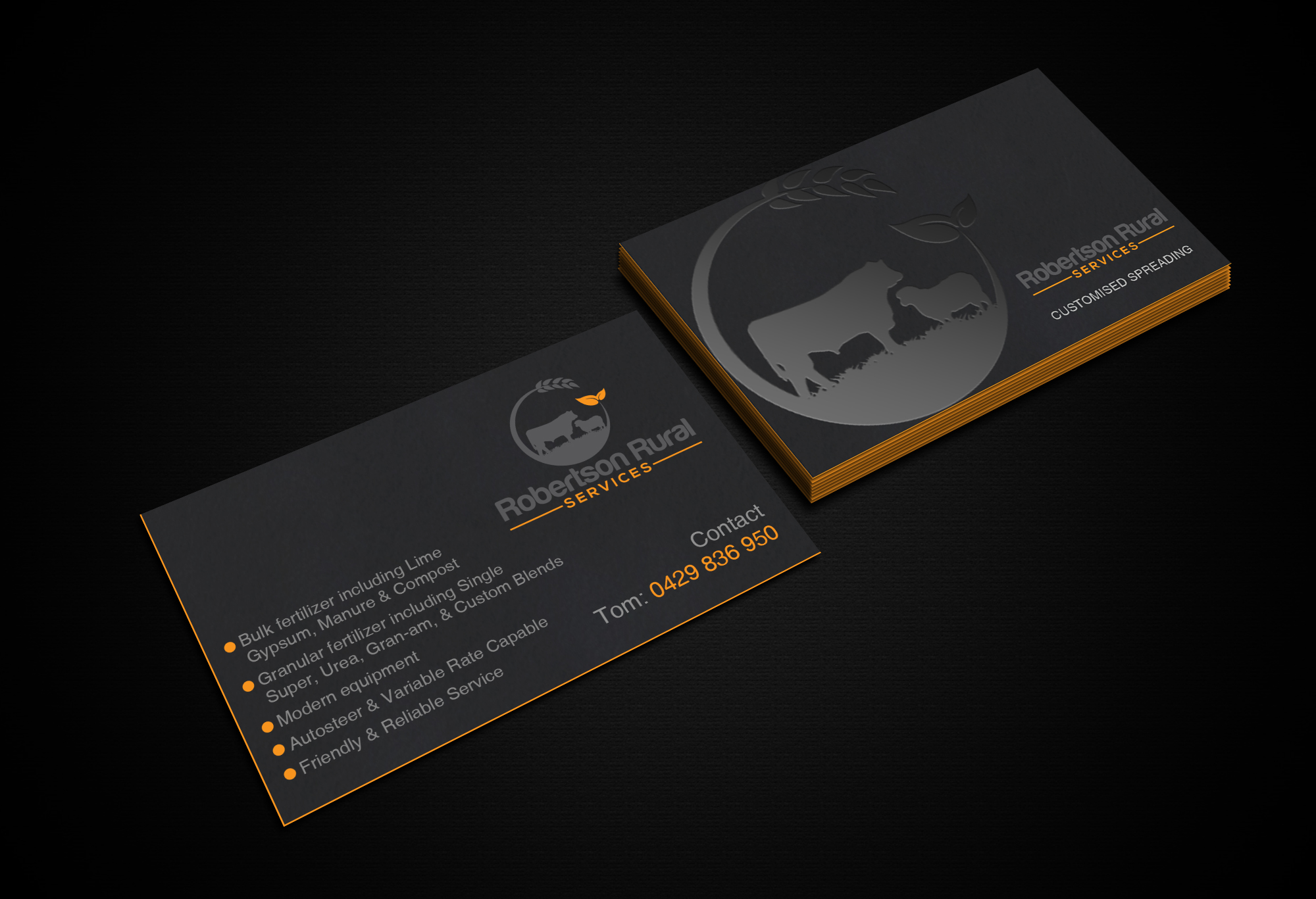 Business Card Design by Creations Box 2015 for Robertson Rural Services | Design #26096219