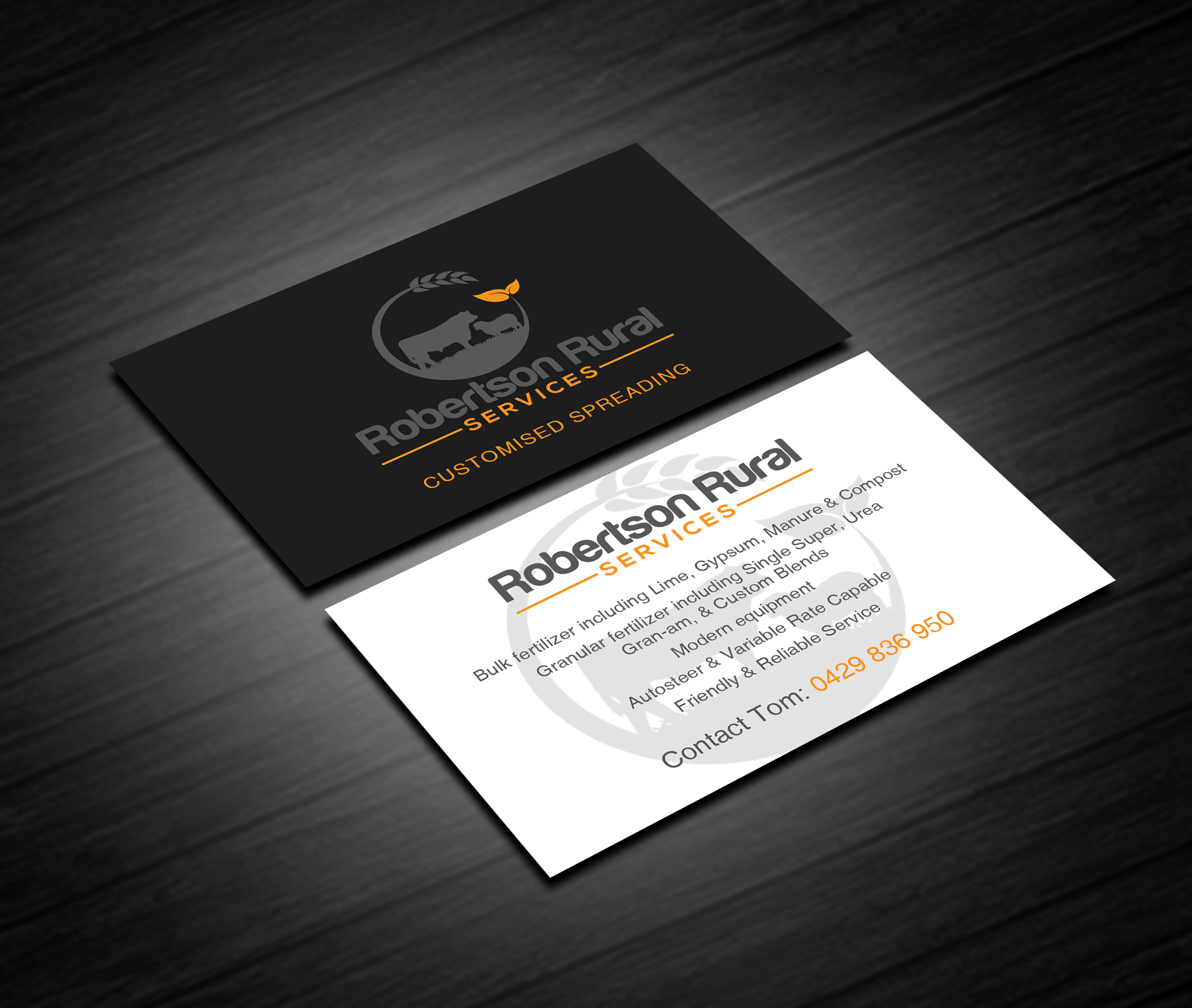 Business Card Design by Creations Box 2015 for Robertson Rural Services | Design #26096221