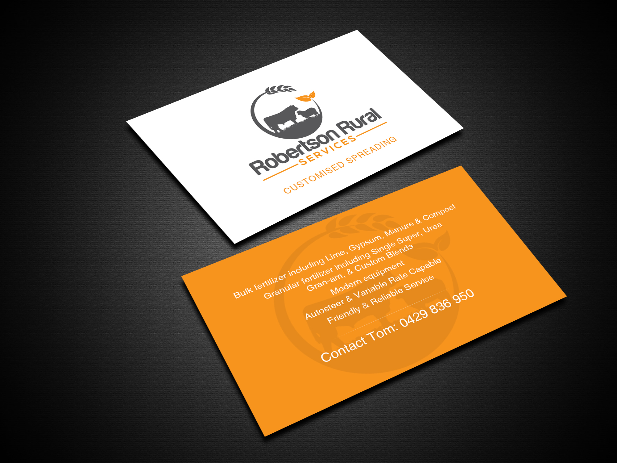 Business Card Design by Creations Box 2015 for Robertson Rural Services | Design #26096235