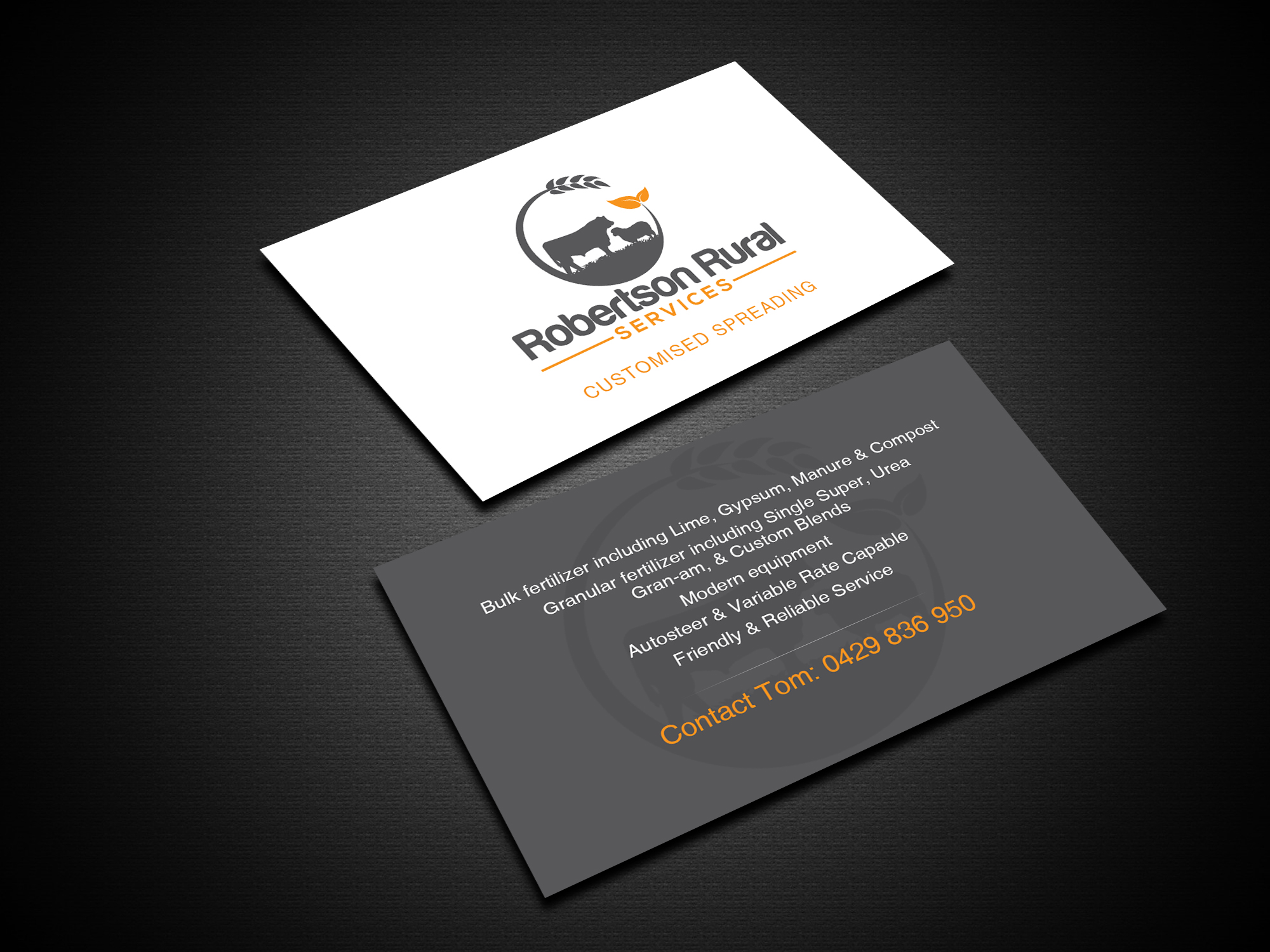 Business Card Design by Creations Box 2015 for Robertson Rural Services | Design #26096237