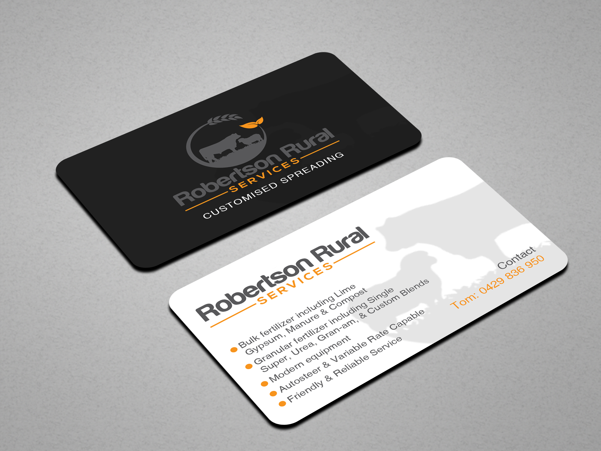 Business Card Design by Creations Box 2015 for Robertson Rural Services | Design #26096238