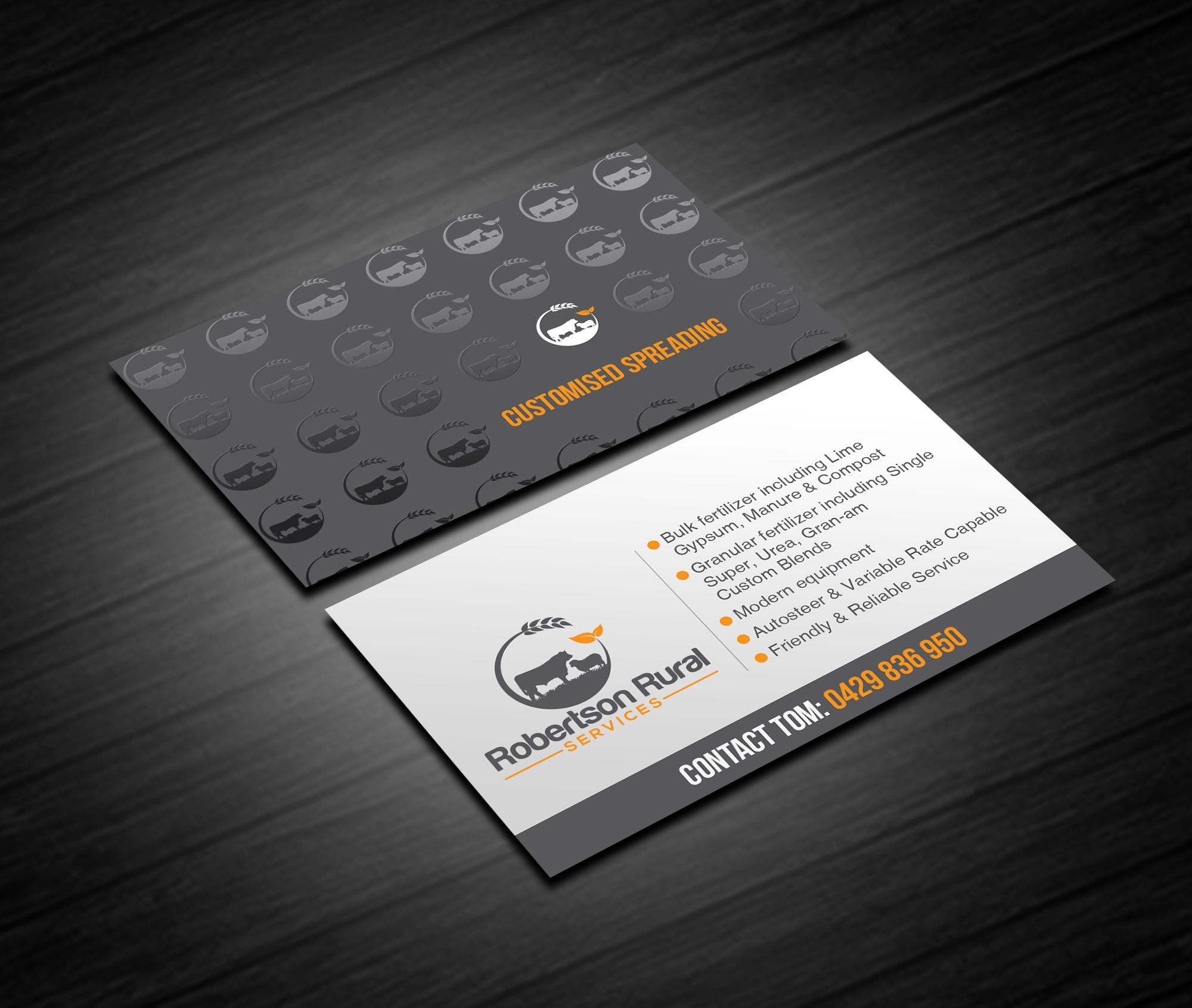 Business Card Design by Creations Box 2015 for Robertson Rural Services | Design #26096245