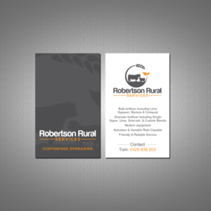 Design de Carte de Visite par Creations Box 2015 pour Robertson Rural Services | Design : #26096250