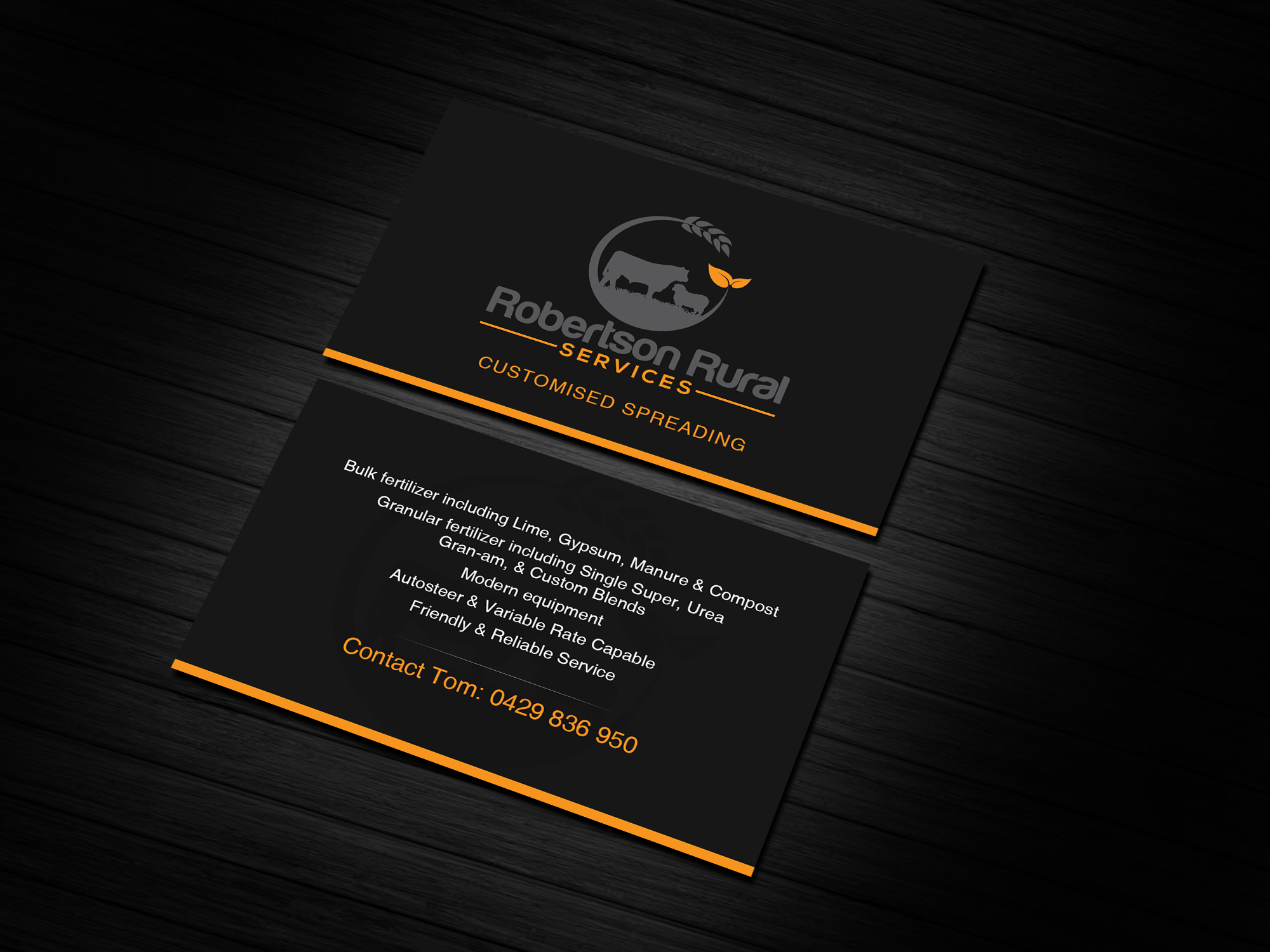 Business Card Design by Creations Box 2015 for Robertson Rural Services | Design #26096257