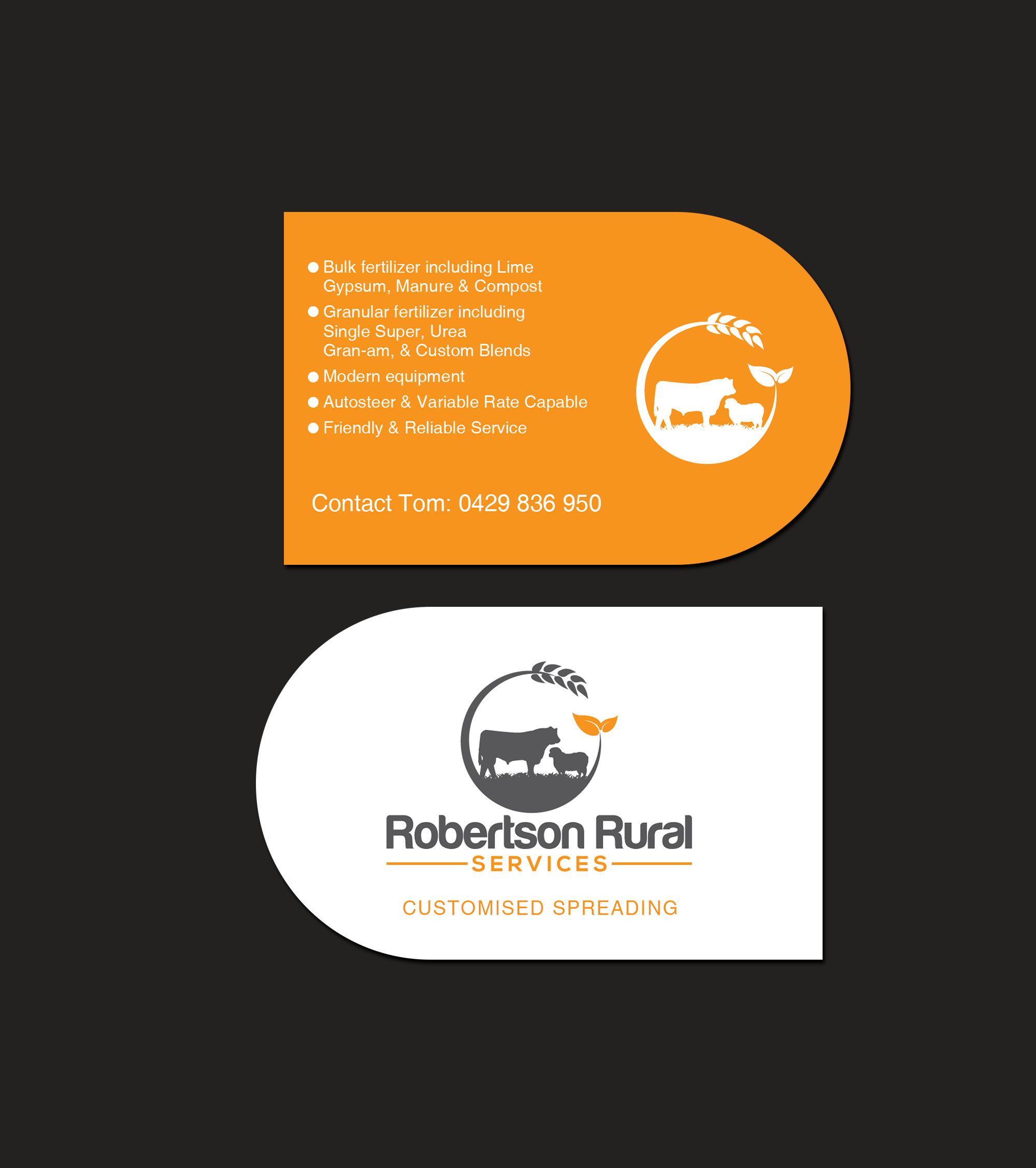 Business Card Design by Creations Box 2015 for Robertson Rural Services | Design #26096262