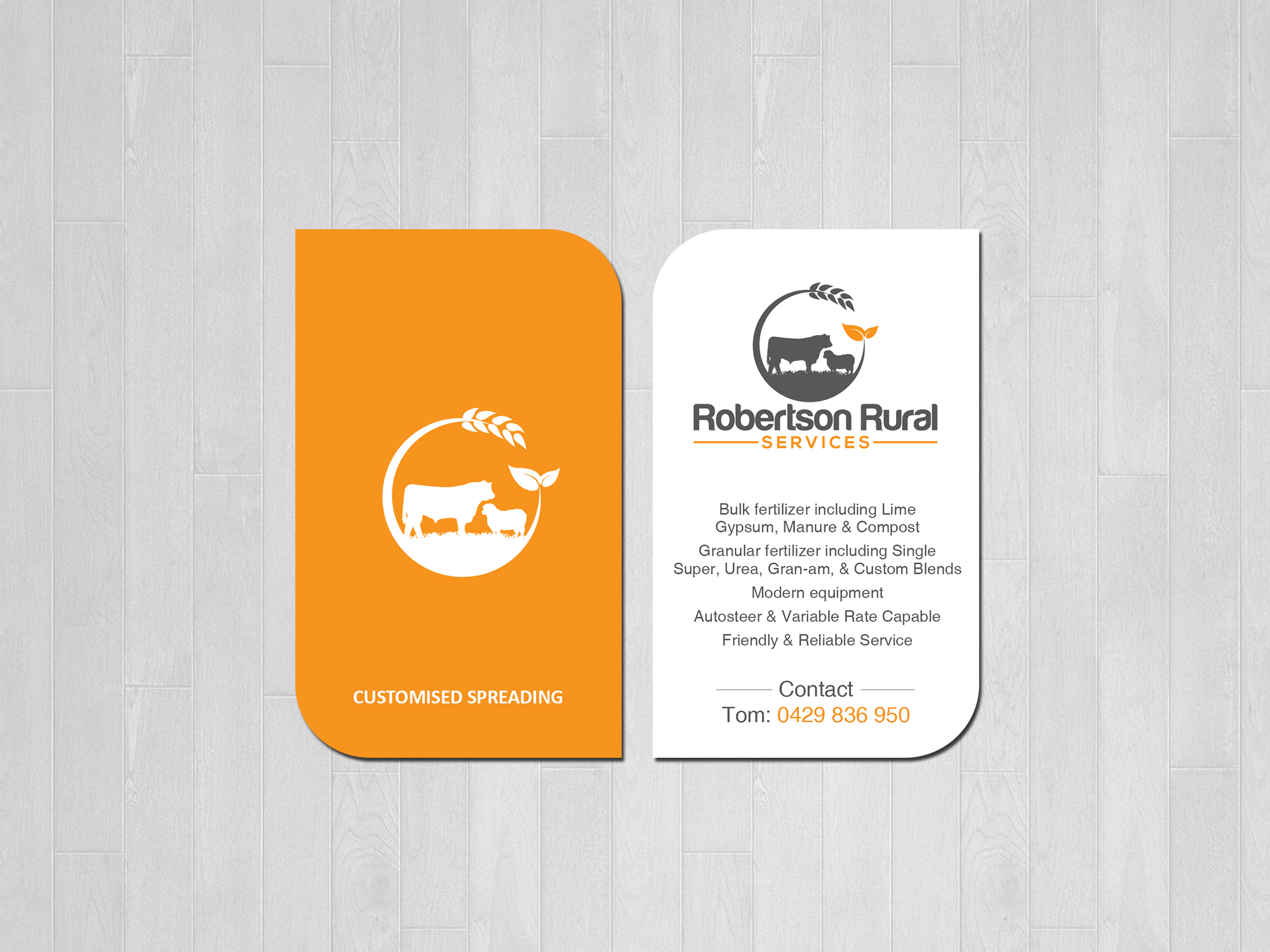 Business Card Design by Creations Box 2015 for Robertson Rural Services | Design #26096264
