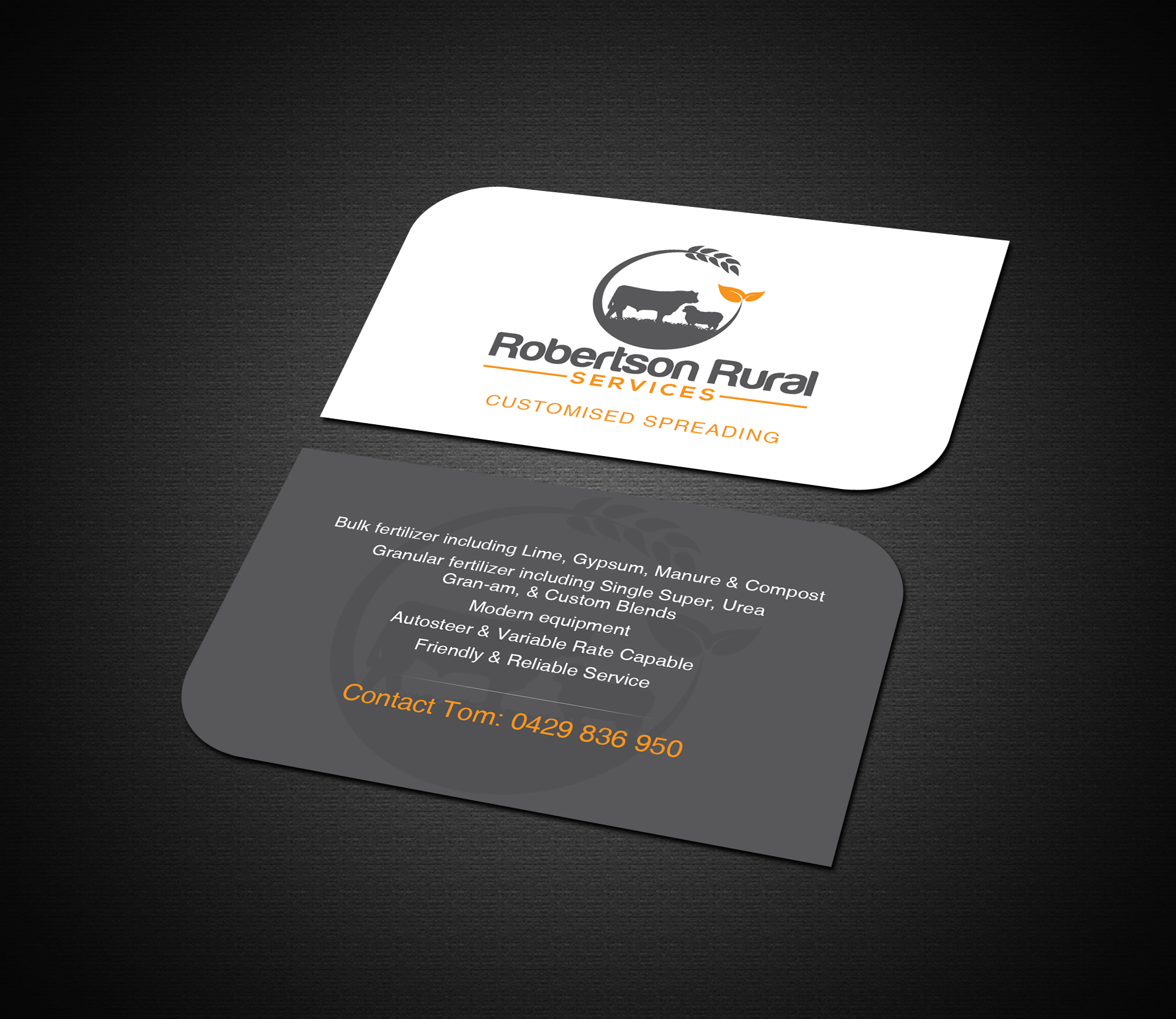 Business Card Design by Creations Box 2015 for Robertson Rural Services | Design #26096265