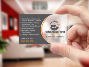 Design de Carte de Visite par Creations Box 2015 pour Robertson Rural Services | Design : #26096267