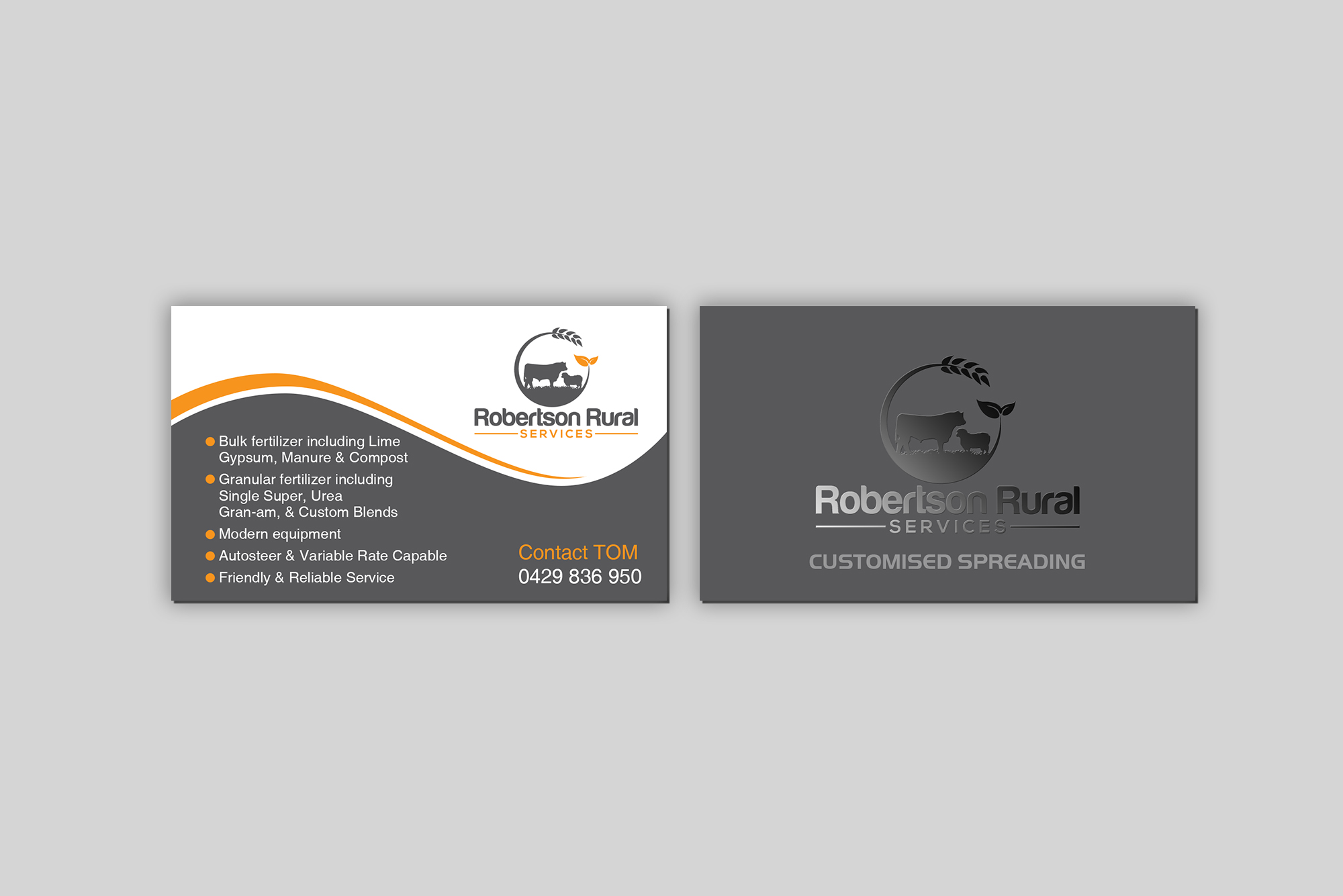 Business Card Design by Creations Box 2015 for Robertson Rural Services | Design #26096271