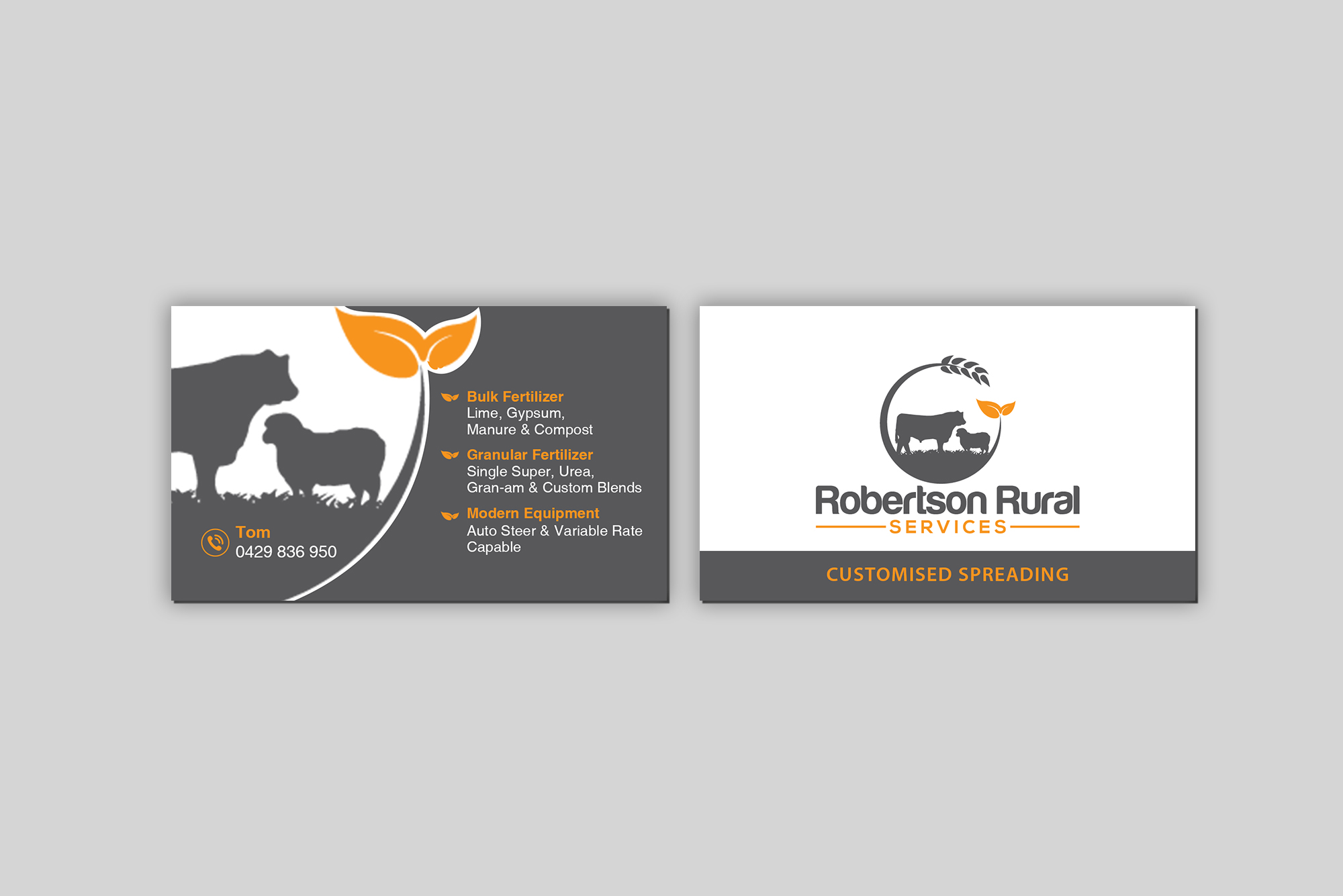Business Card Design by Creations Box 2015 for Robertson Rural Services | Design #26149916