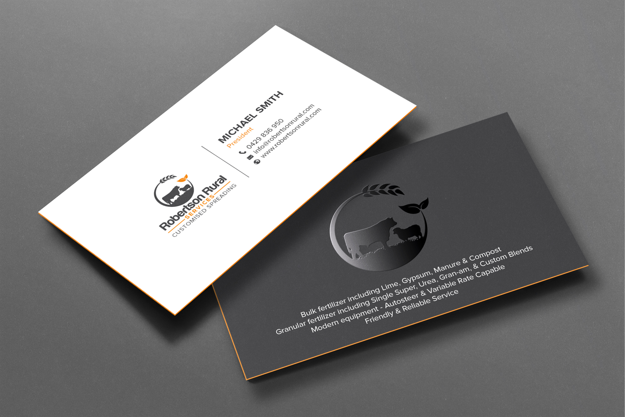 Business Card Design by chandrayaan.creative for Robertson Rural Services | Design #26103294