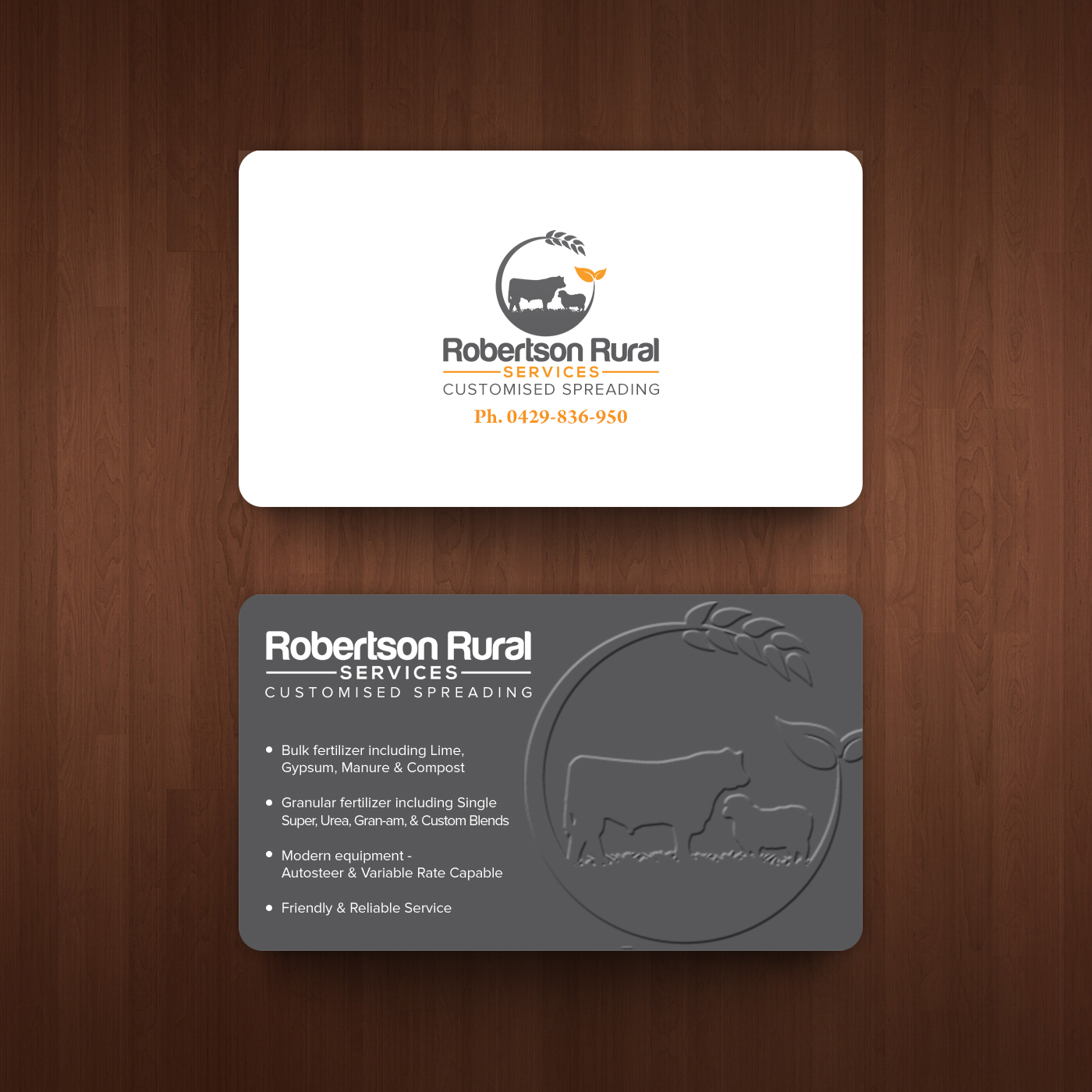 Business Card Design by chandrayaan.creative for Robertson Rural Services | Design #26103298