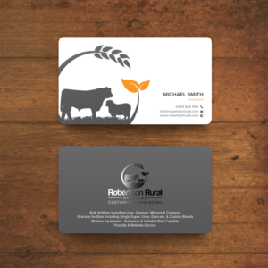 Business Card Design by chandrayaan.creative for Robertson Rural Services | Design: #26103300