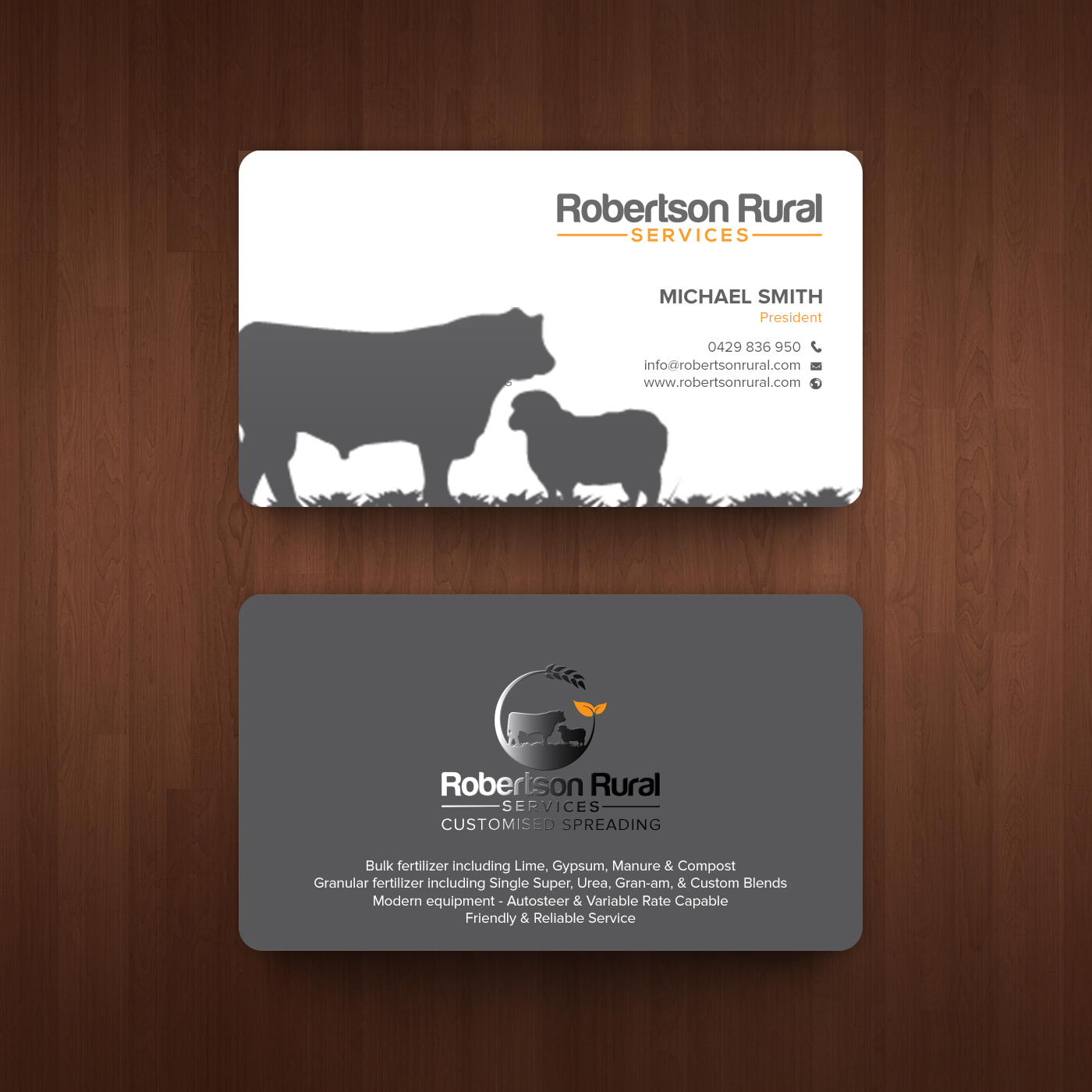 Business Card Design by chandrayaan.creative for Robertson Rural Services | Design #26103302