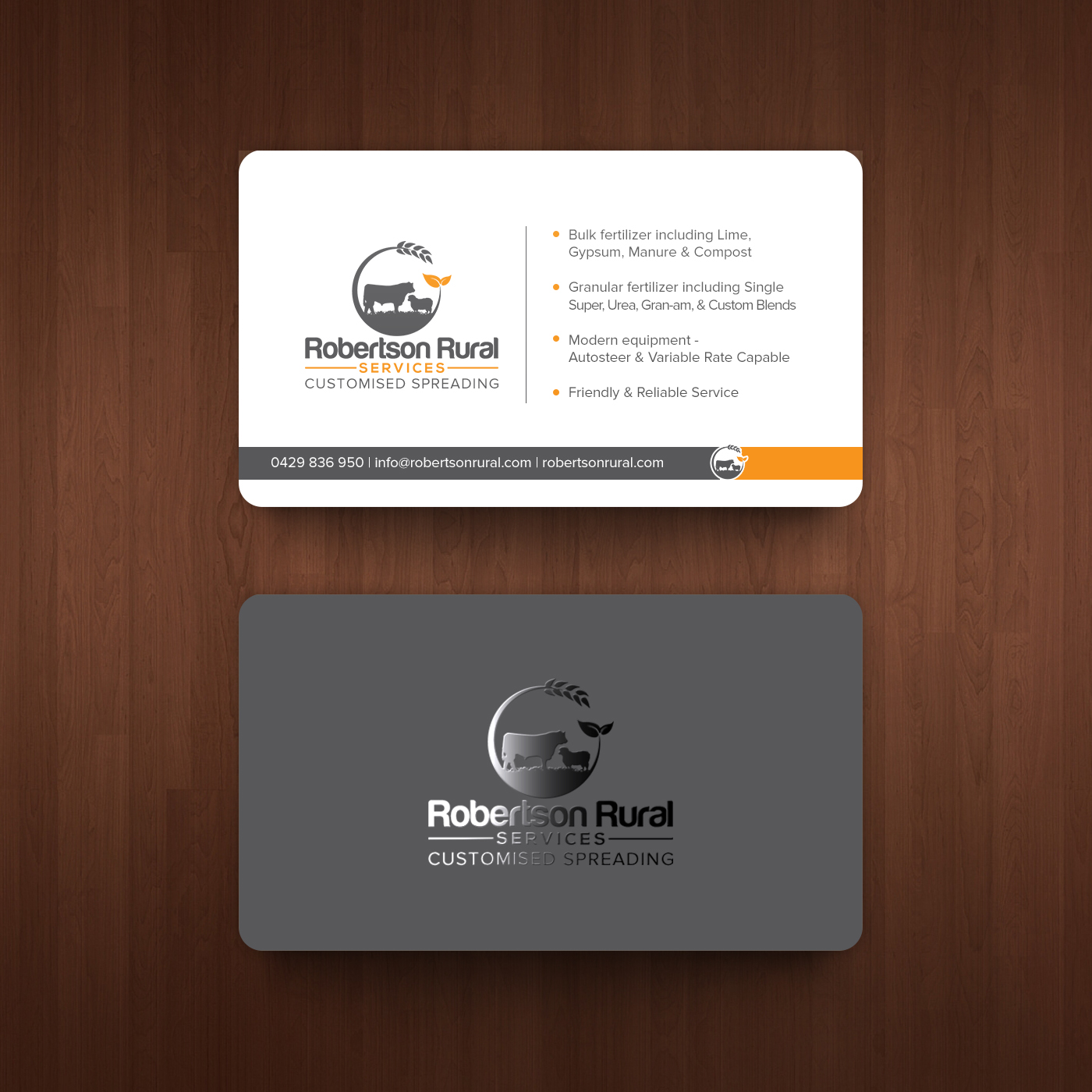 Design de Carte de Visite par chandrayaan.creative pour Robertson Rural Services | Design #26103303