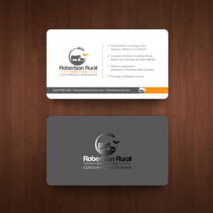 Business Card Design by chandrayaan.creative for Robertson Rural Services | Design: #26103303