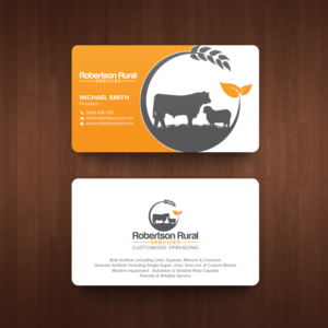 Business Card Design by chandrayaan.creative for Robertson Rural Services | Design: #26103305
