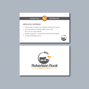 Business Card Design by objects for Robertson Rural Services | Design: #26104417