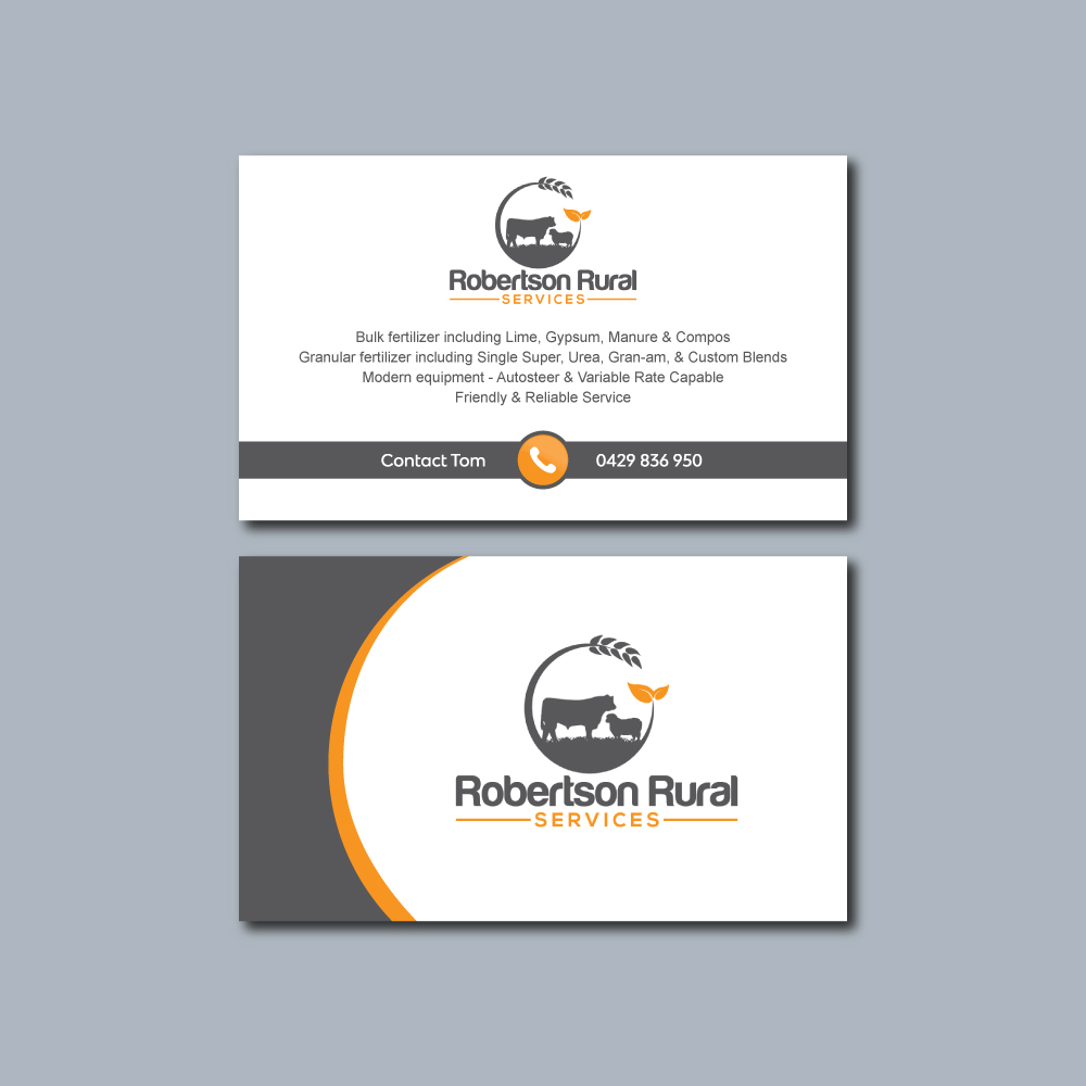 Business Card Design by objects for Robertson Rural Services | Design #26115513