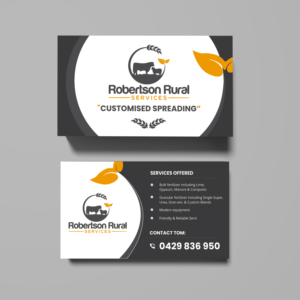 BUSINESS CARD - ROBERTSON RURAL SERVICES  | Business Card Design by ecorokerz