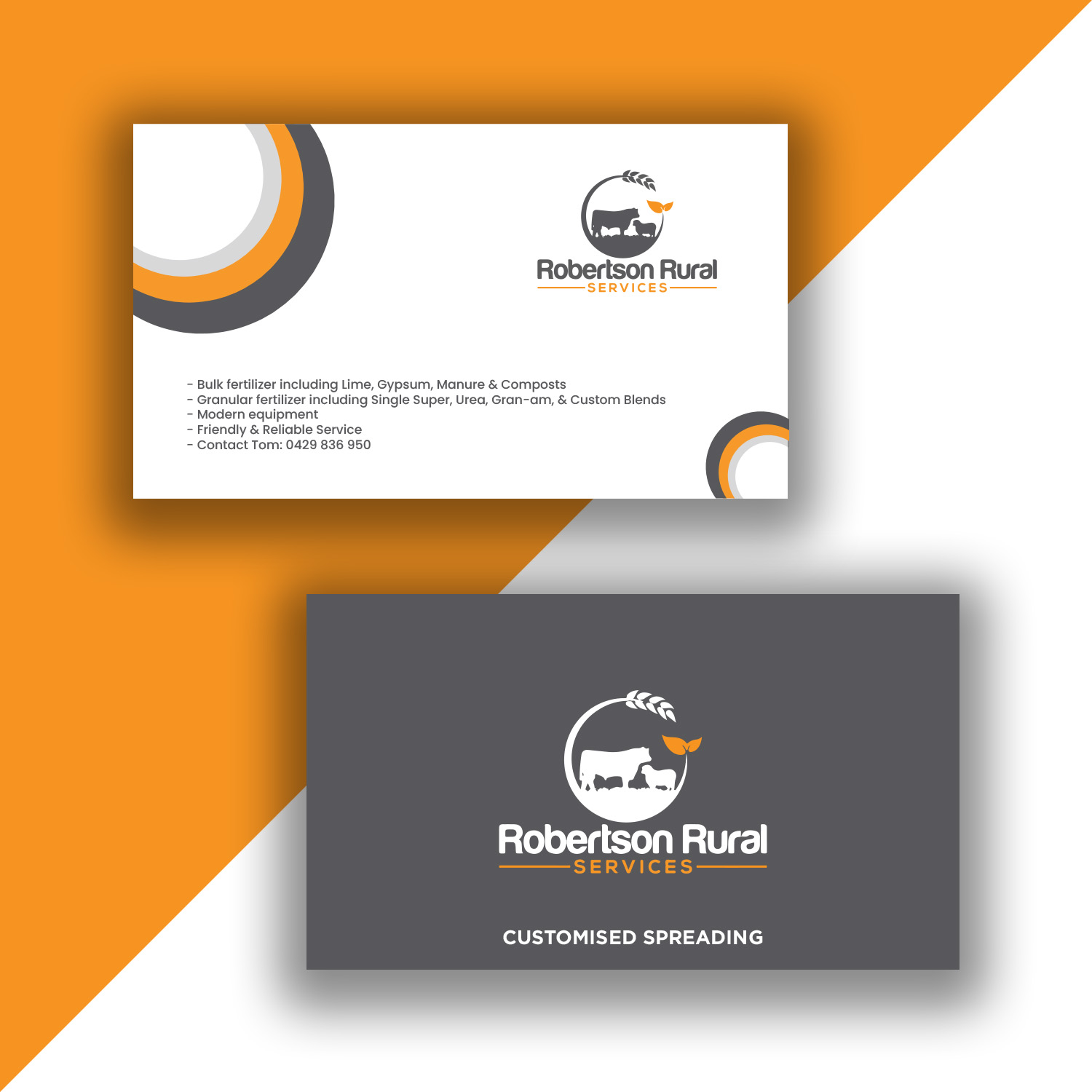 Business Card Design by syrwebdevelopment for Robertson Rural Services | Design #26093996
