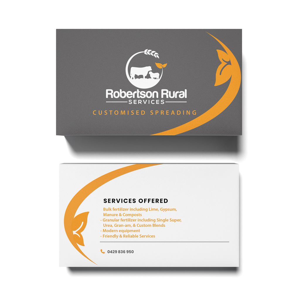 Business Card Design by NZ Creatives for Robertson Rural Services | Design #26093907
