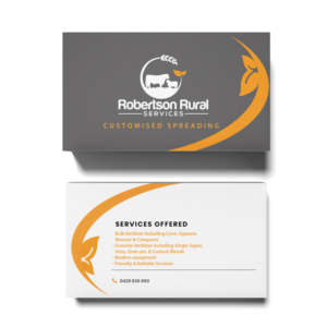 Business Card Design by nzdesigners for Robertson Rural Services | Design: #26093907