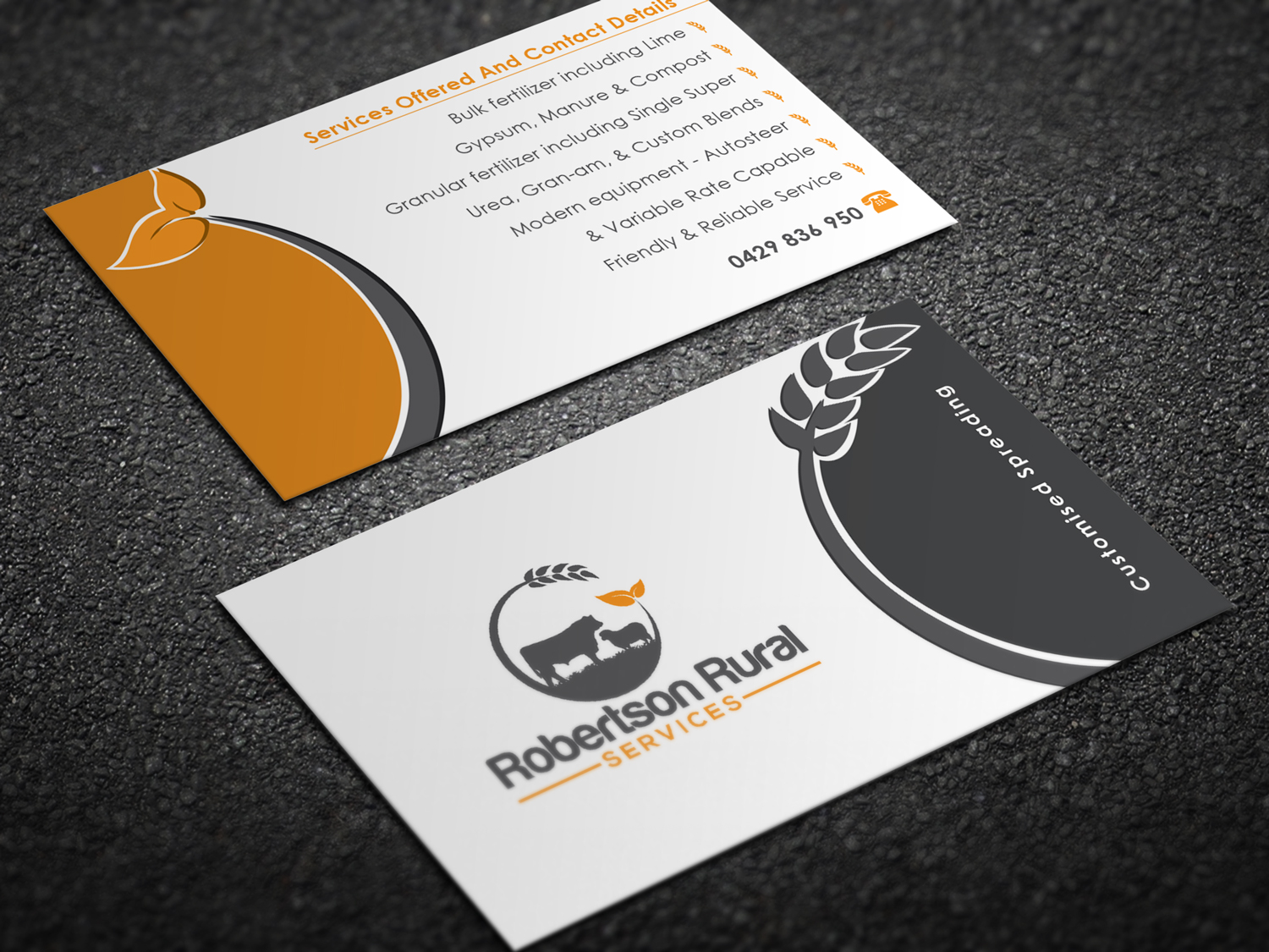 Diseño de Tarjeta de Presentación por Magic of Art para Robertson Rural Services | Diseño #26109546