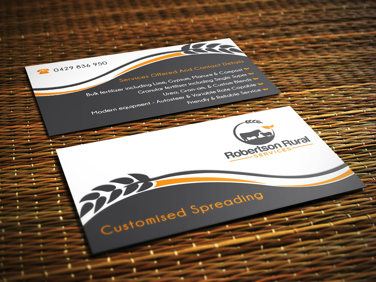 Business Card Design by Magic of Art for Robertson Rural Services | Design #26117677