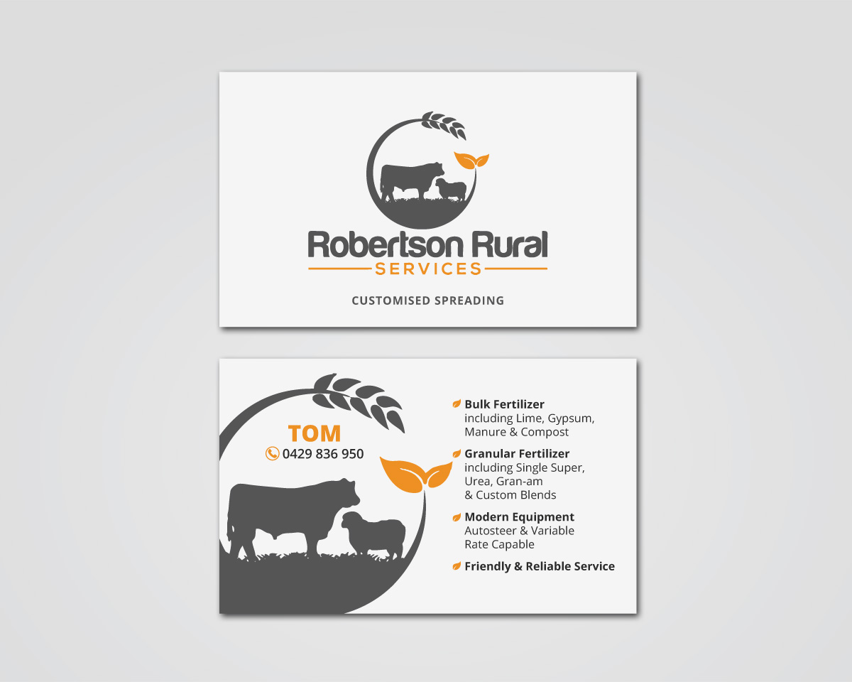 Business Card Design by MDesign for Robertson Rural Services | Design #26107908