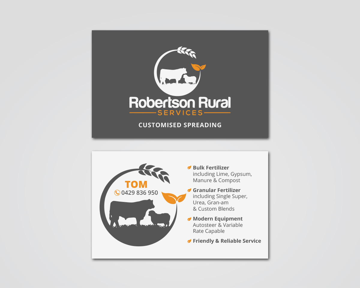 Business Card Design by MDesign for Robertson Rural Services | Design #26120595