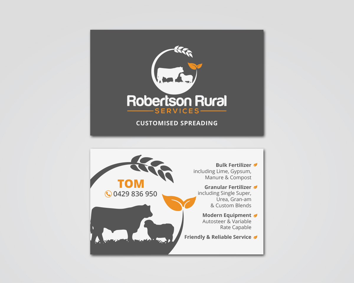 Business Card Design by MDesign for Robertson Rural Services | Design #26120597