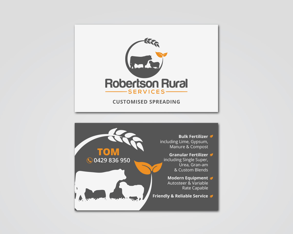Business Card Design by MDesign for Robertson Rural Services | Design #26120599
